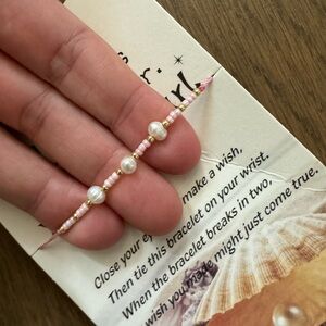 Adjustable Pearl Beaded Bracelet
